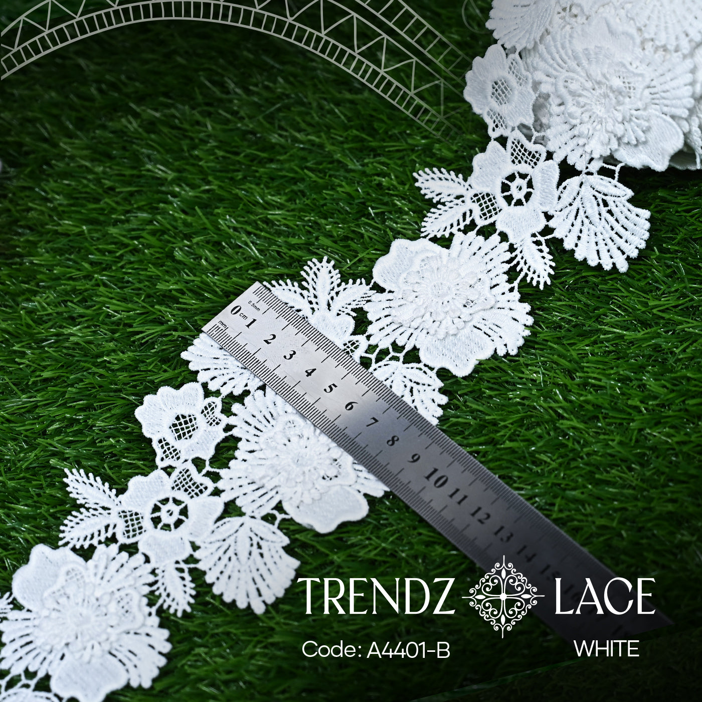 China Milky: A4401-B - 10 YDS | Trendz Lace