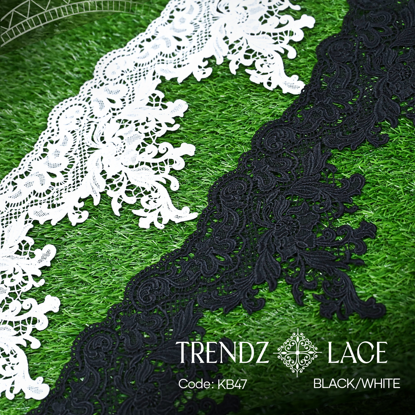 China Milky: KB47 - 10 YDS | Trendz Lace