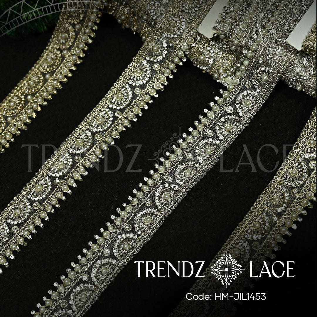 Handmade Lace: HM-JIL-1453 - 9 MTR | Trendz Lace