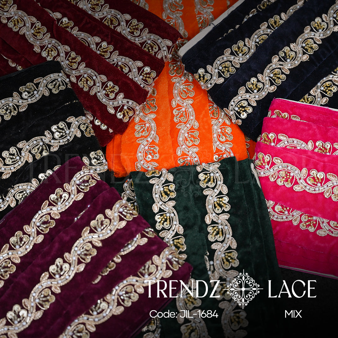 Velvet Lace: JIL - 1684 - 9 MTR | Trendz Lace