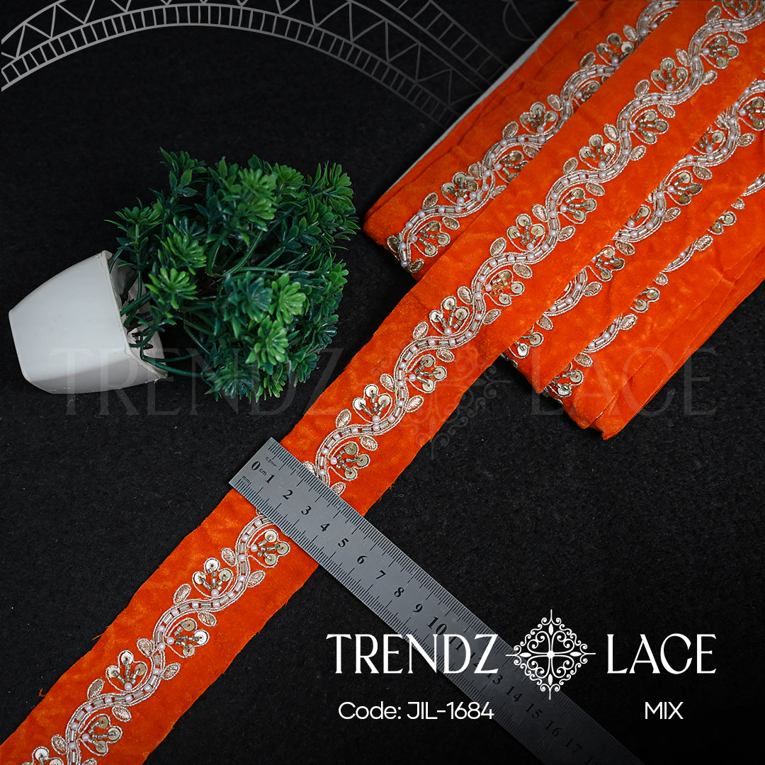 Velvet Lace: JIL - 1684 - 9 MTR | Trendz Lace