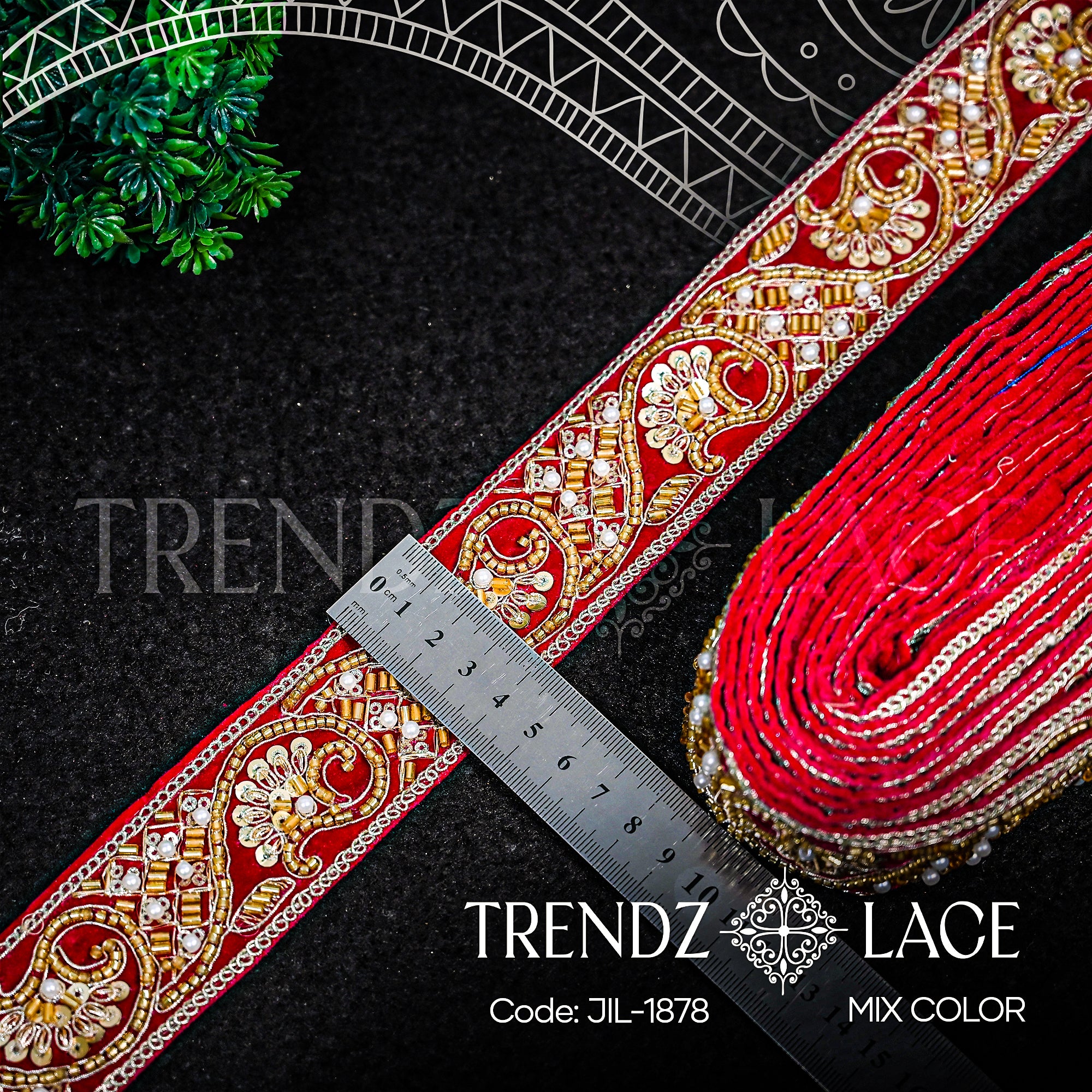 Velvet Lace: JIL - 1878 - 9 MTR | Trendz Lace