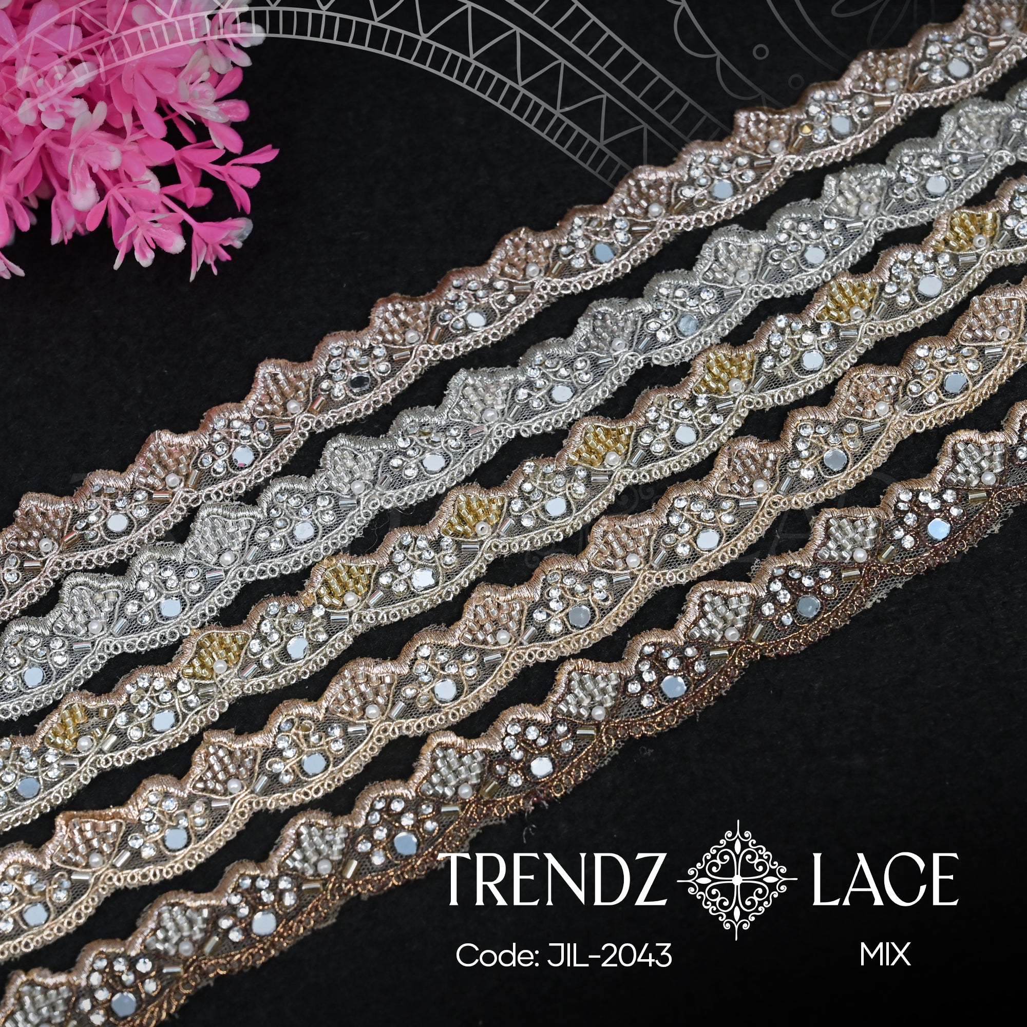 Fancy Lace: JIL-2043 - 9 MTR | Trendz Lace