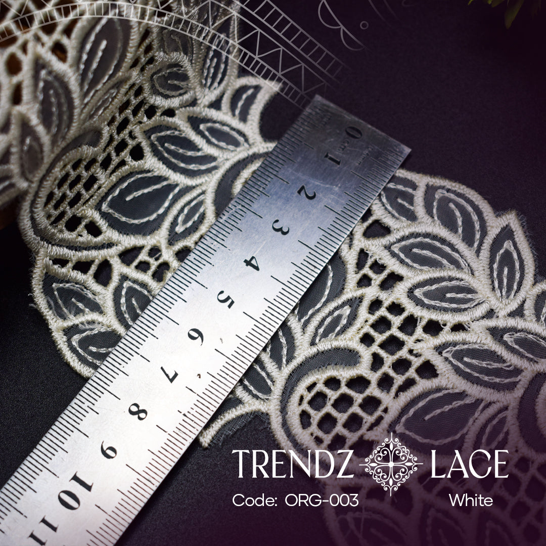 Organza Lace: ORG-003 - 10YDS | Trendz Lace